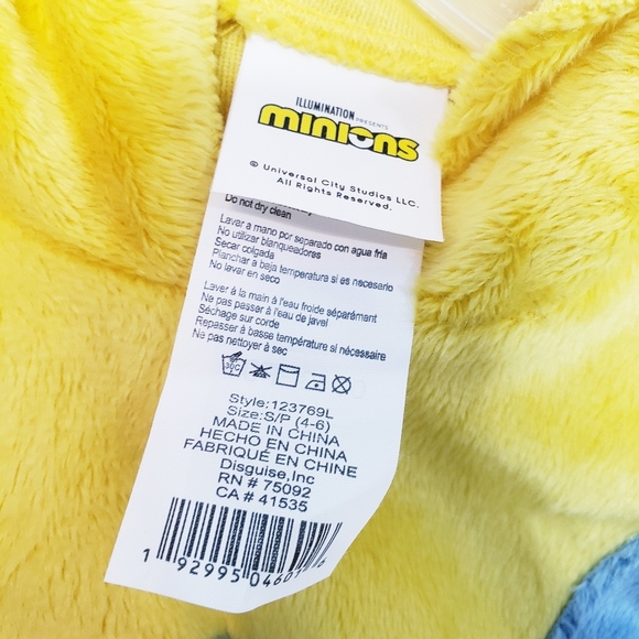 NWT Minions Kevin Halloween Costume One Piece Youth Small 4/6 - Picture 6 of 7